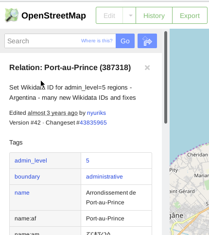 Port-au-Prince boundary relation